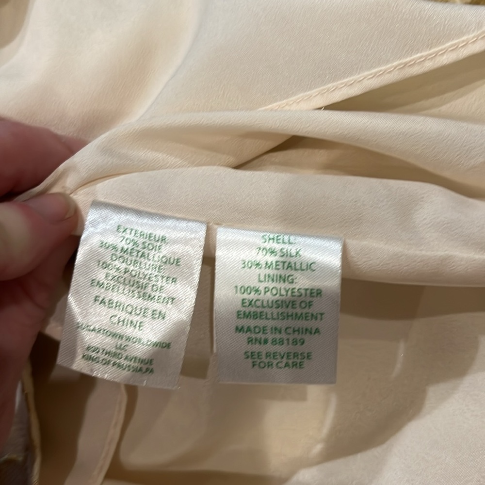 Lilly Pulitzer small gold / cream cocktail dress - 5 spots on front as pictured - Picture 5 of 10